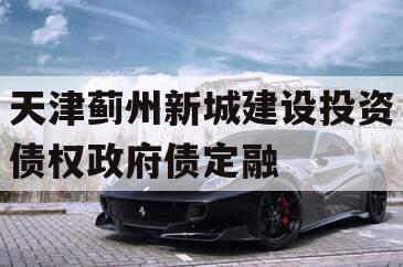 天津蓟州新城建设投资债权政府债定融