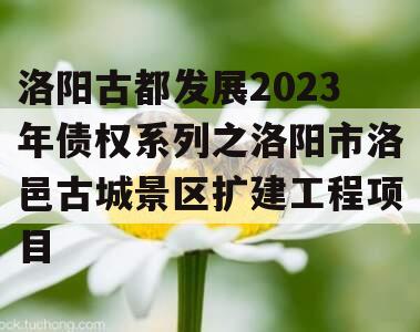 洛阳古都发展2023年债权系列之洛阳市洛邑古城景区扩建工程项目 洛阳古都发展2023年债权系列之洛阳市洛邑古城景区扩建工程项目
