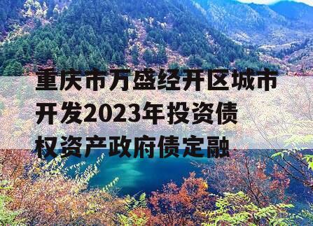 重庆市万盛经开区城市开发2023年投资债权资产政府债定融