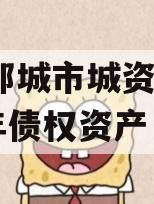 山东邹城市城资控股2023年债权资产 山东邹城市城资控股2023年债权资产