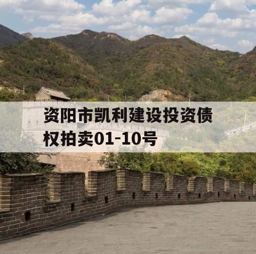 资阳市凯利建设投资债权拍卖01-10号 资阳市凯利建设投资债权拍卖01-10号