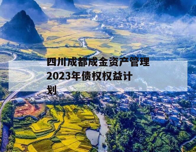 四川成都成金资产管理2023年债权权益计划