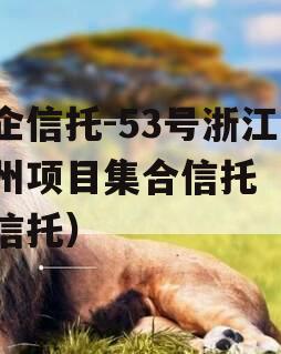 央企信托-53号浙江湖州项目集合信托（新湖信托）