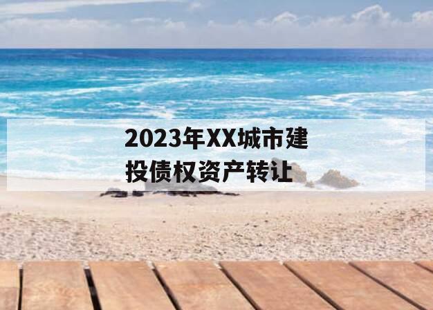 2023年XX城市建投债权资产转让 2023年XX城市建投债权资产转让