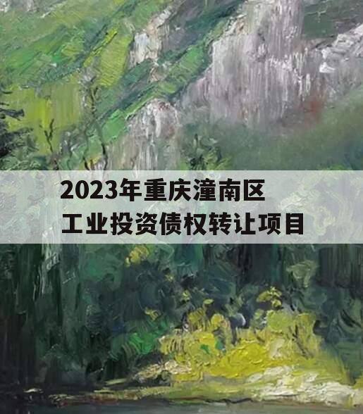 2023年重庆潼南区工业投资债权转让项目