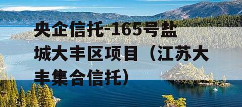 央企信托-165号盐城大丰区项目（江苏大丰集合信托）