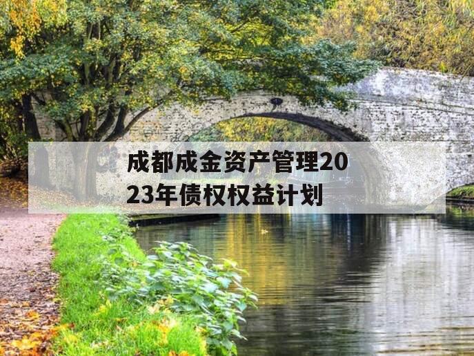 成都成金资产管理2023年债权权益计划