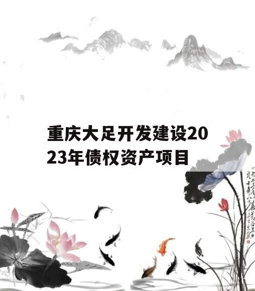 重庆大足开发建设2023年债权资产项目 重庆大足开发建设2023年债权资产项目
