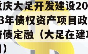 重庆大足开发建设2023年债权资产项目政府债定融（大足在建项目）