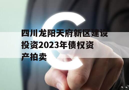 四川龙阳天府新区建设投资2023年债权资产拍卖