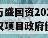 重庆万盛国资2023年债权项目政府债定融