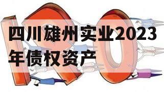 四川雄州实业2023年债权资产 四川雄州实业2023年债权资产