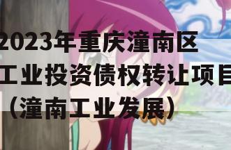 2023年重庆潼南区工业投资债权转让项目（潼南工业发展）
