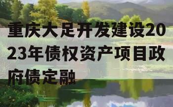 重庆大足开发建设2023年债权资产项目政府债定融