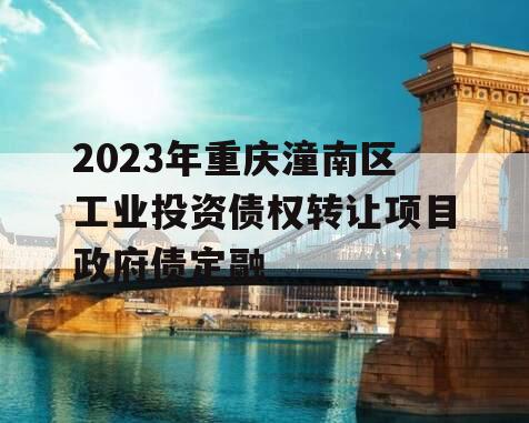 2023年重庆潼南区工业投资债权转让项目政府债定融