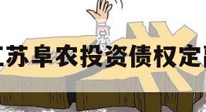 江苏阜农投资债权定融