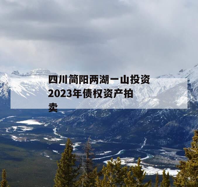 四川简阳两湖一山投资2023年债权资产拍卖