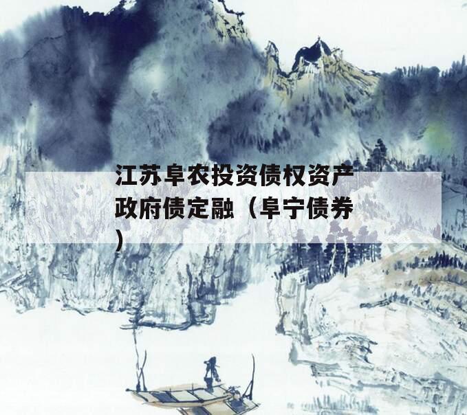 江苏阜农投资债权资产政府债定融（阜宁债券）