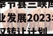 重庆奉节县三峡库区生态产业发展2023年收益权转让计划