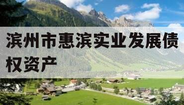 滨州市惠滨实业发展债权资产