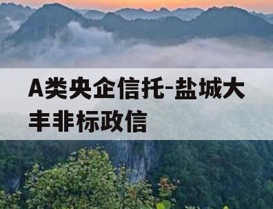 A类央企信托-盐城大丰非标政信