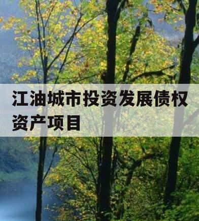 江油城市投资发展债权资产项目