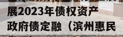山东滨州市惠滨实业发展2023年债权资产政府债定融（滨州惠民发展）
