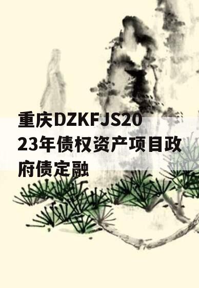 重庆DZKFJS2023年债权资产项目政府债定融