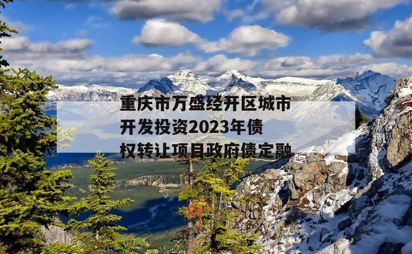 重庆市万盛经开区城市开发投资2023年债权转让项目政府债定融