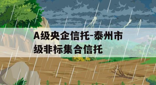 A级央企信托-泰州市级非标集合信托