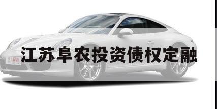 江苏阜农投资债权定融 江苏阜农投资债权定融