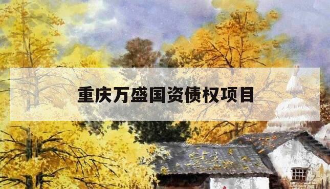 重庆万盛国资债权项目 重庆万盛国资债权项目