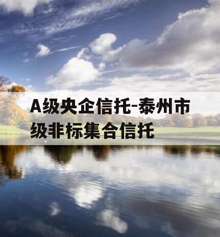 A级央企信托-泰州市级非标集合信托