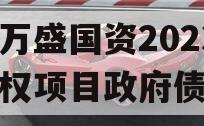 重庆万盛国资2023年债权项目政府债定融