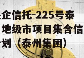 央企信托-225号泰州地级市项目集合信托计划（泰州集团）