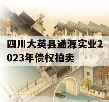 四川大英县通源实业2023年债权拍卖