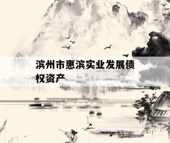 滨州市惠滨实业发展债权资产