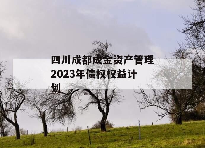 四川成都成金资产管理2023年债权权益计划 四川成都成金资产管理2023年债权权益计划