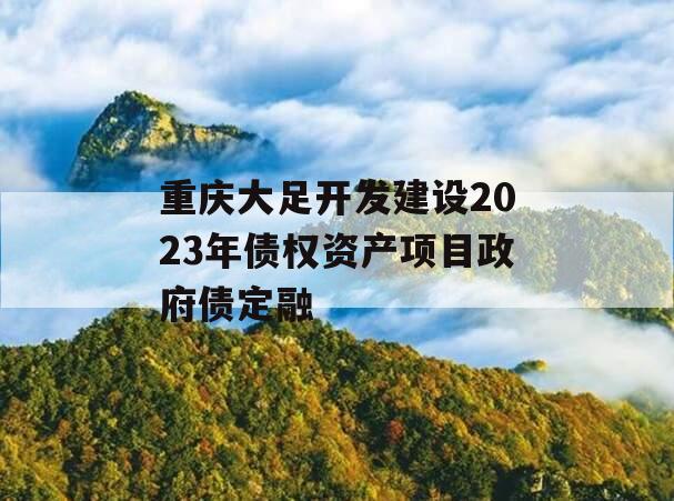 重庆大足开发建设2023年债权资产项目政府债定融 重庆大足开发建设2023年债权资产项目政府债定融