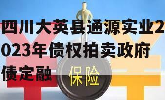 四川大英县通源实业2023年债权拍卖政府债定融