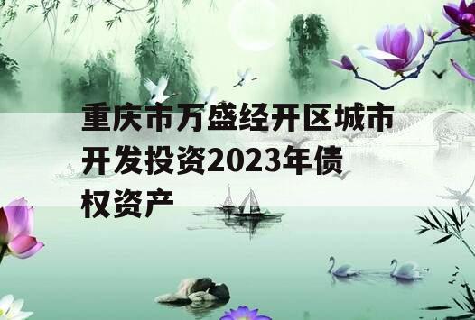 重庆市万盛经开区城市开发投资2023年债权资产