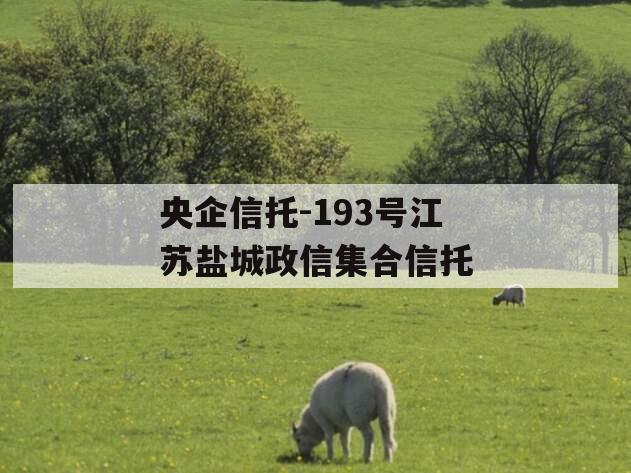 央企信托-193号江苏盐城政信集合信托