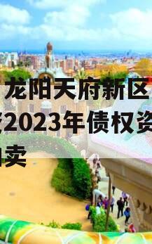 四川龙阳天府新区建设投资2023年债权资产拍卖