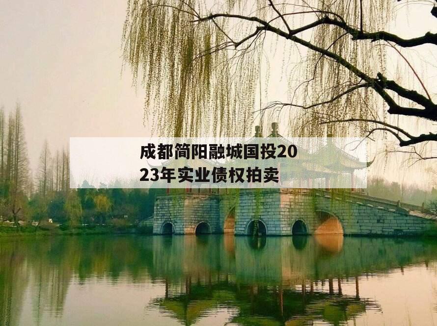成都简阳融城国投2023年实业债权拍卖