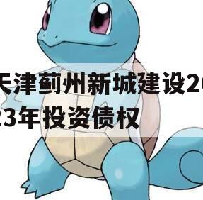 天津蓟州新城建设2023年投资债权 天津蓟州新城建设2023年投资债权