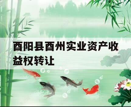 酉阳县酉州实业资产收益权转让