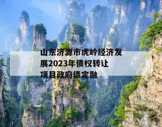 山东济源市虎岭经济发展2023年债权转让项目政府债定融 山东济源市虎岭经济发展2023年债权转让项目政府债定融