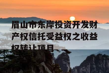 眉山市东岸投资开发财产权信托受益权之收益权转让项目