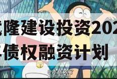 武隆建设投资2023年债权融资计划