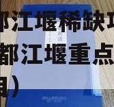 成都都江堰稀缺项目（2020都江堰重点建设项目）